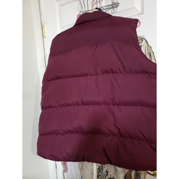 Cabela's Puffer Vest Premier Northern Goose Down XL Reg Brite Plum Snaps Pockets - Picture 7 of 9